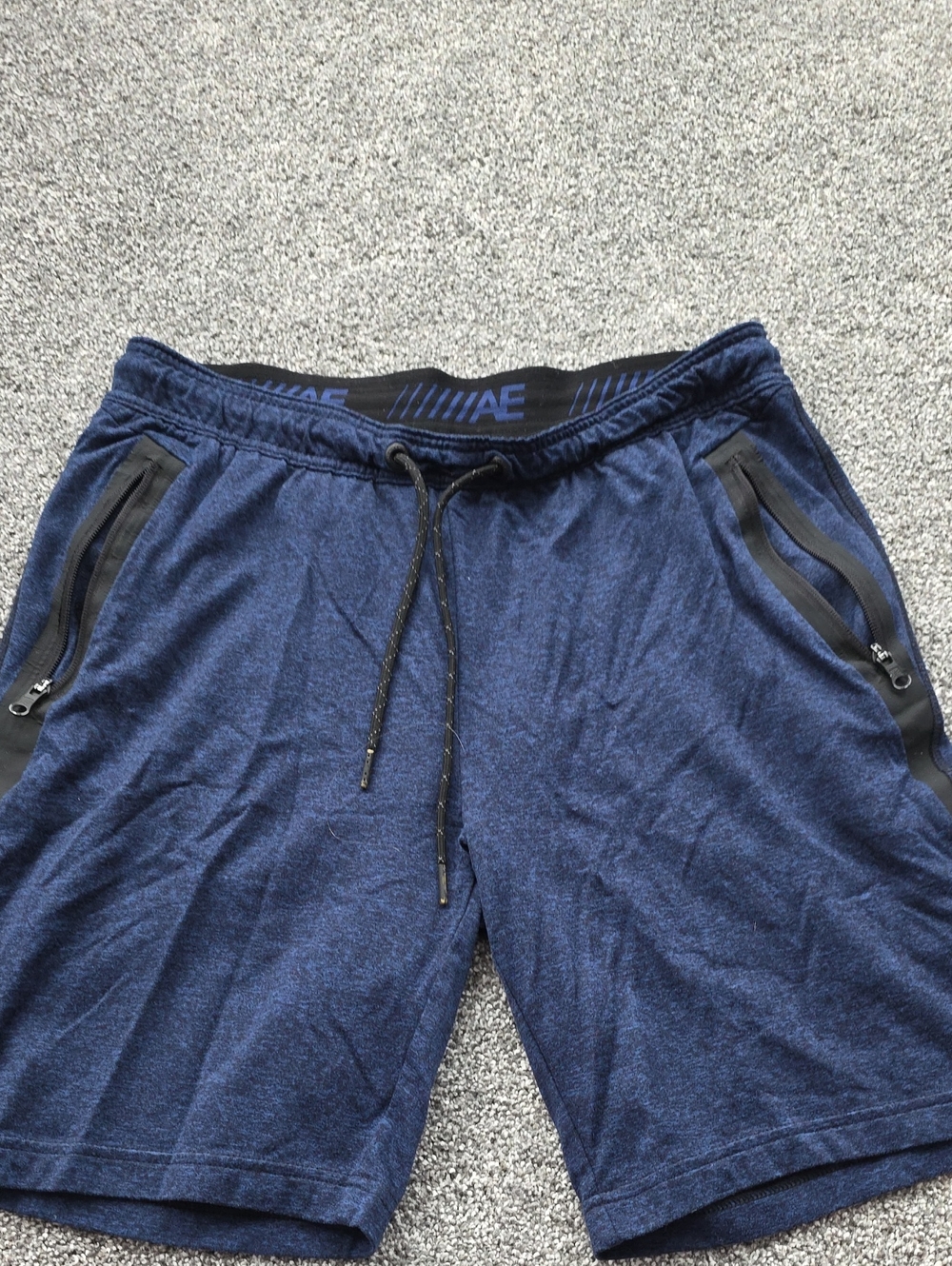 American Eagle Outfitters Men's Navy Athletic Drawstring Shorts
